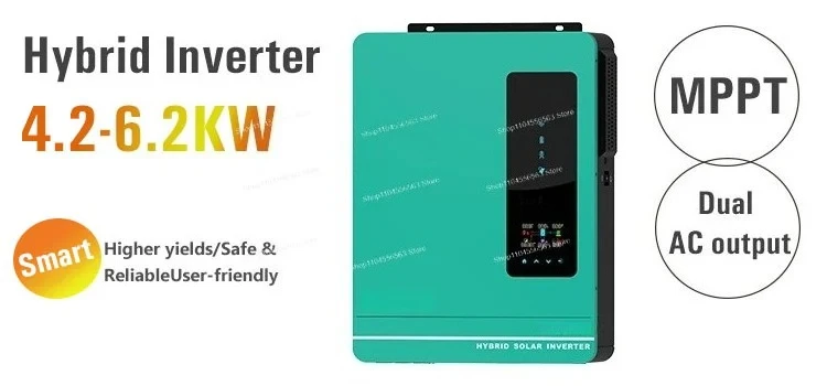 ​​Hybrid Off-Grid Solar Inverter for Home Use - 3.6Kw/4.2Kw/6.2Kw Power Output with Battery Backup​​