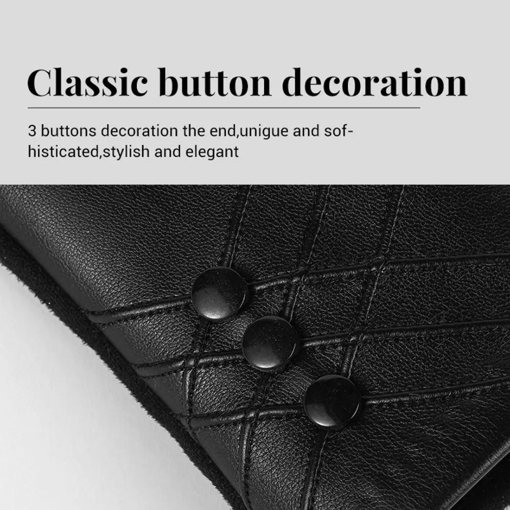 Faux Leather Touchscreen Gloves Windproof Full Finger Winter Gloves Soft Finish Warm Lined Cycling Running Gloves Winter Wear
