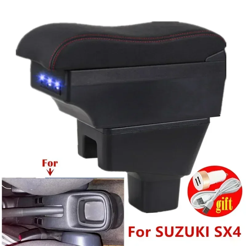 

Car Storage Box For SUZUKI SX4 Armrest box For SUZUKI SX4 Car Armrest Curved Surface leather Dedicated Retrofit Car Accessories