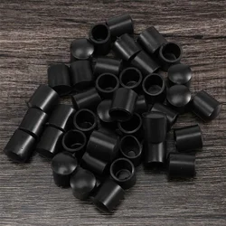 Tampões De Tubo De Borracha Preta, Tampões Redondos, 10mm, 40 Pcs