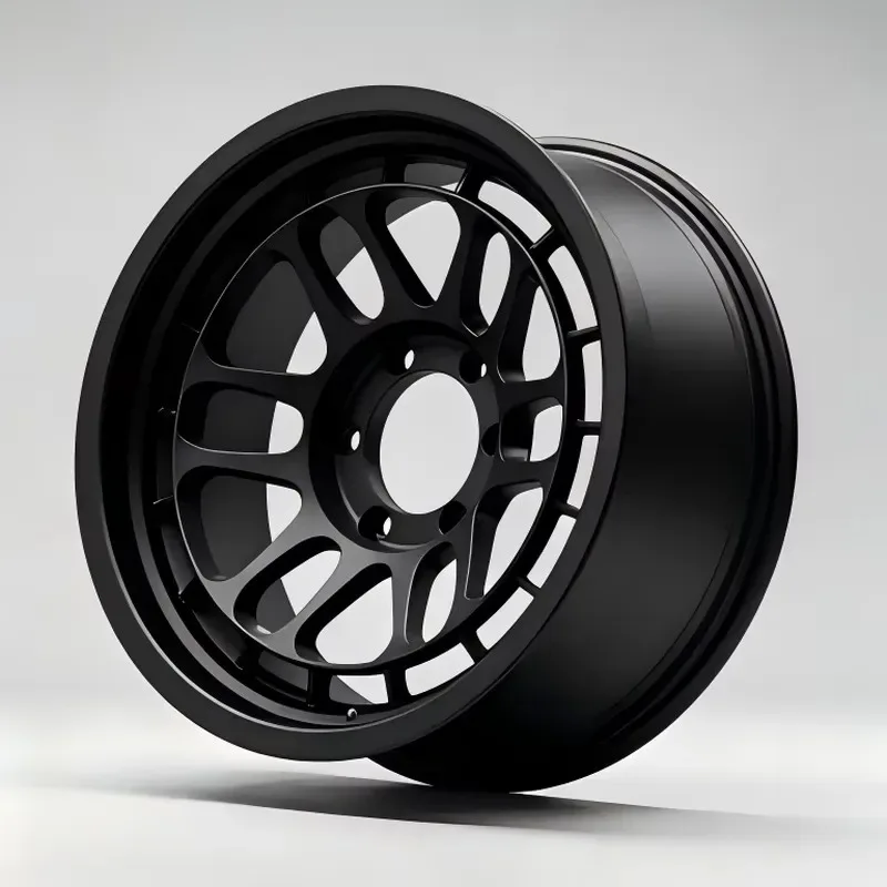 WMWMNU Top Rated Aluminum Alloy Semi Matte Black Deep Concave Wheels 6x139.7mm 17 Inch Rims -5mm ET Perfect Fitment for