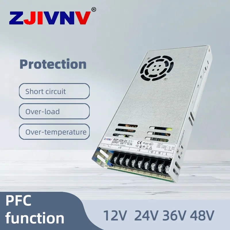 PFC function 320W switching power supply 12V 24V 36V 48V 110~220VAC to DC single output SMPS DC RSP-320 SMPS PSU