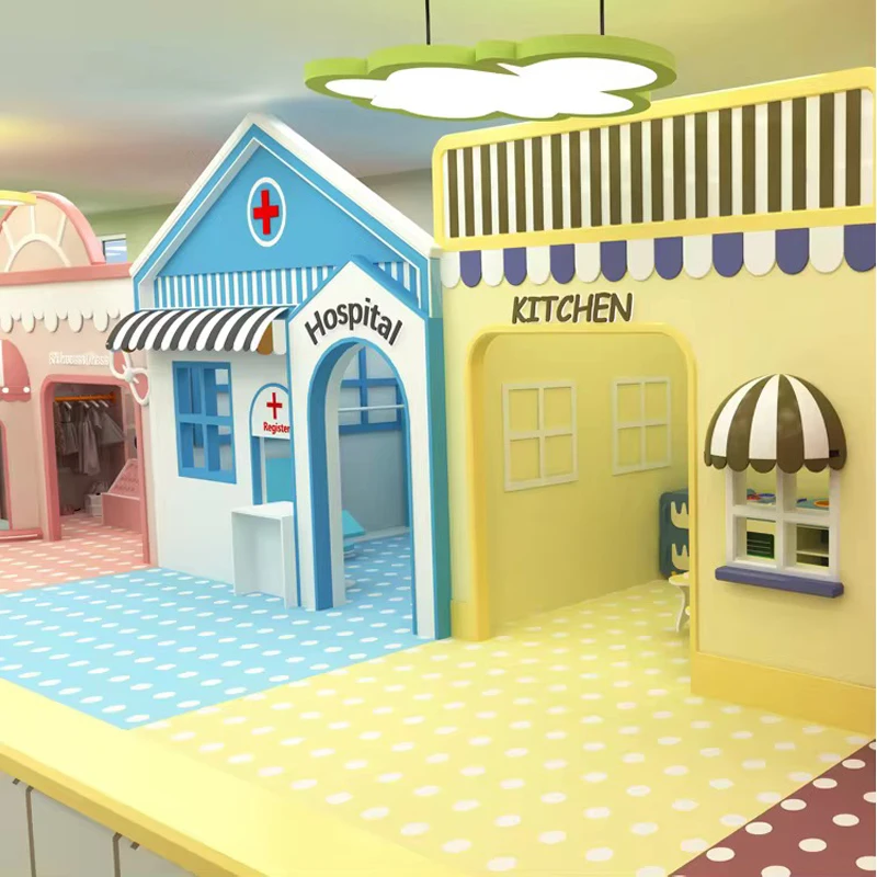 Versatile Indoor Children Shop Themed Role Play House Safe and Fun Soft Play Kids Indoor Playground Equipment