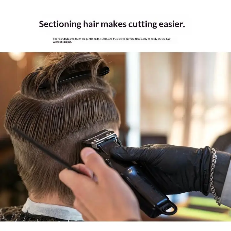 1 Pcs Salon Hair Clips Comb Wide Teeth Hairdressing Cutting Dying Hair Layering Clip Styling Clips Professional Barber Shop view 3