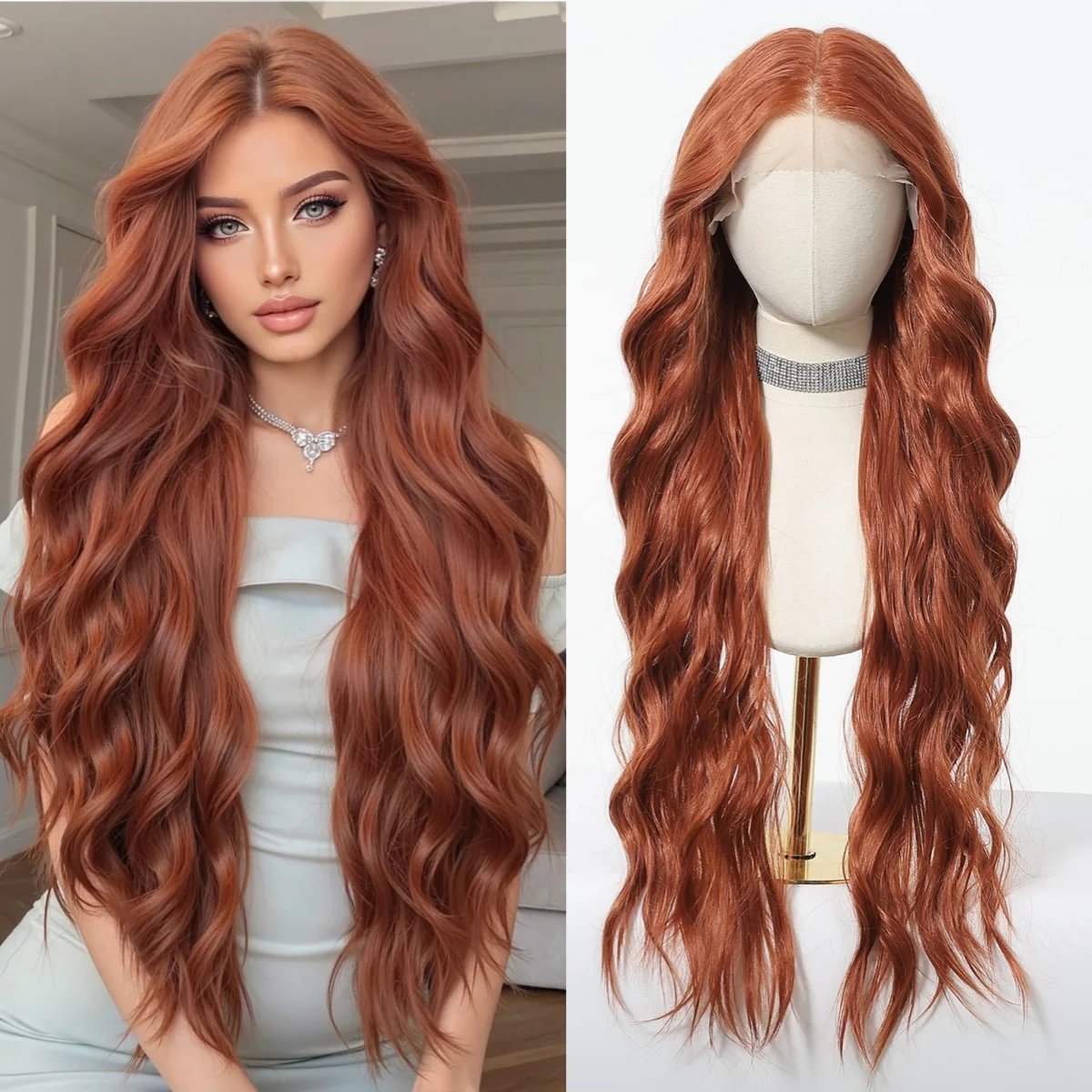 

HAIRCUBE длинные волнистые оранжевые парики женские Хэллоуин косплей модные синтетические накладные волосы 13*6 HD прозрачные натуральные кружевные парики