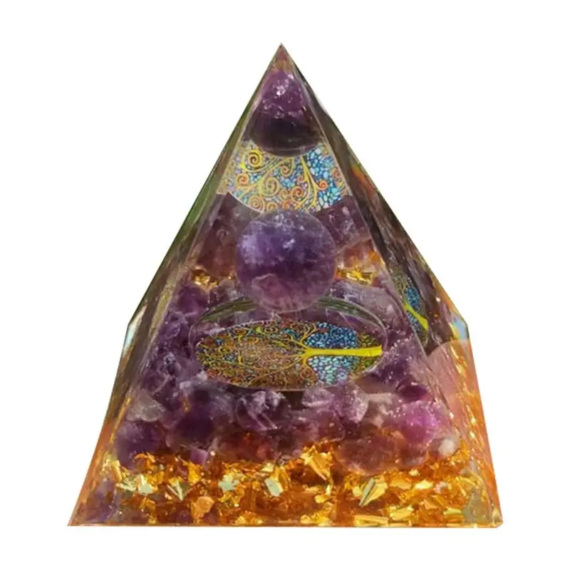ABGG-A Pyramid Ornaments Crystalenergy Generator Orgone Pyramid For E-Energy Protection Healing Meditation Crystal Chakra Durabl