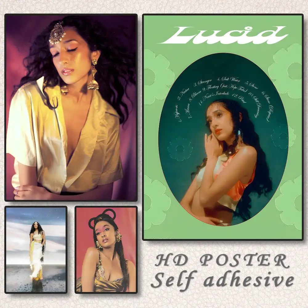 ملصق R-Raveena المغني A-Aurora HD جدار لاصق مقاوم للماء لغرفة المعيشة المنزلية وغرفة النوم والديكور الجمالي #5