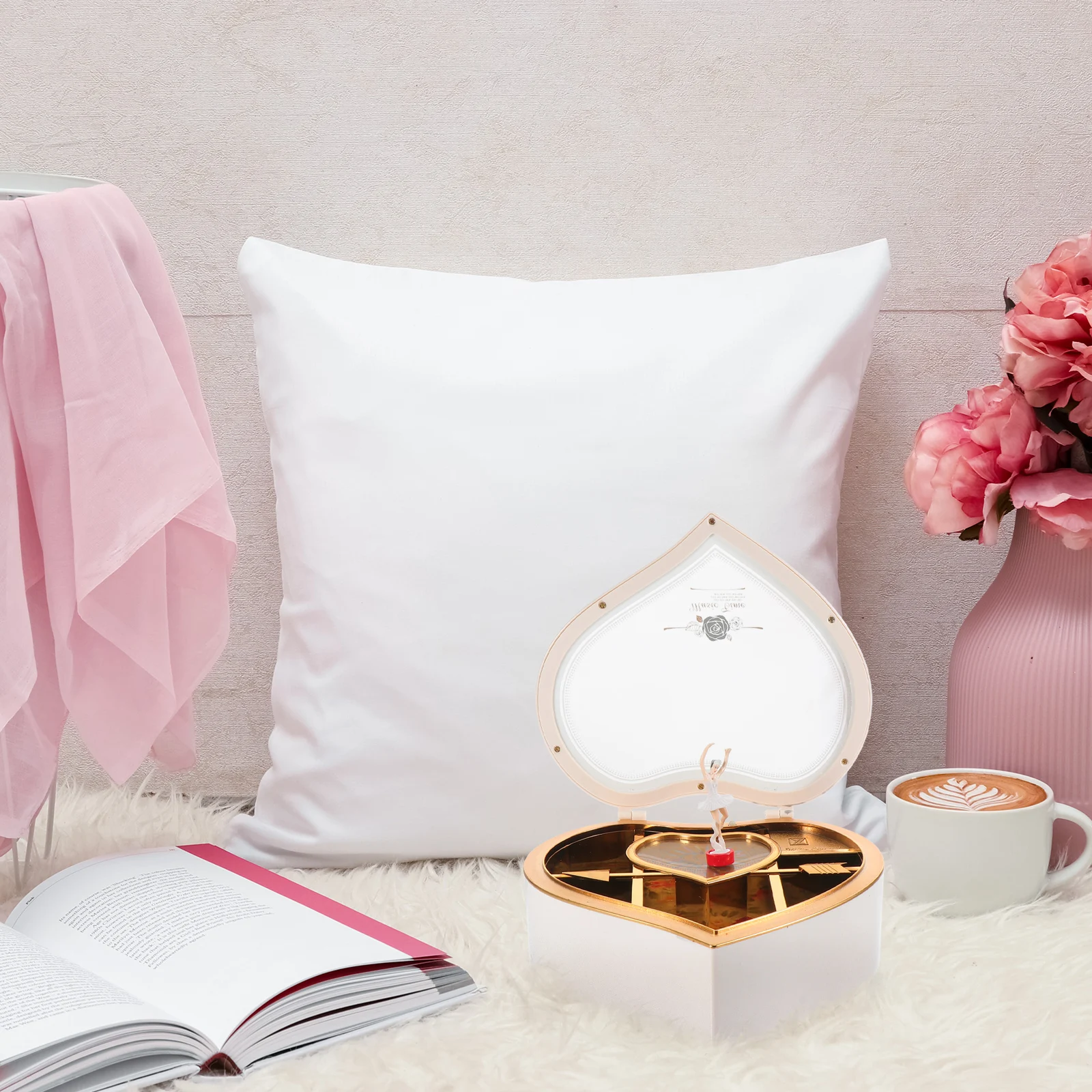 

Heart Shaped Dancing Music Jewelry Box Decorative Desktop Ballerina Music Box Gift Melody Jewelry Organizer
