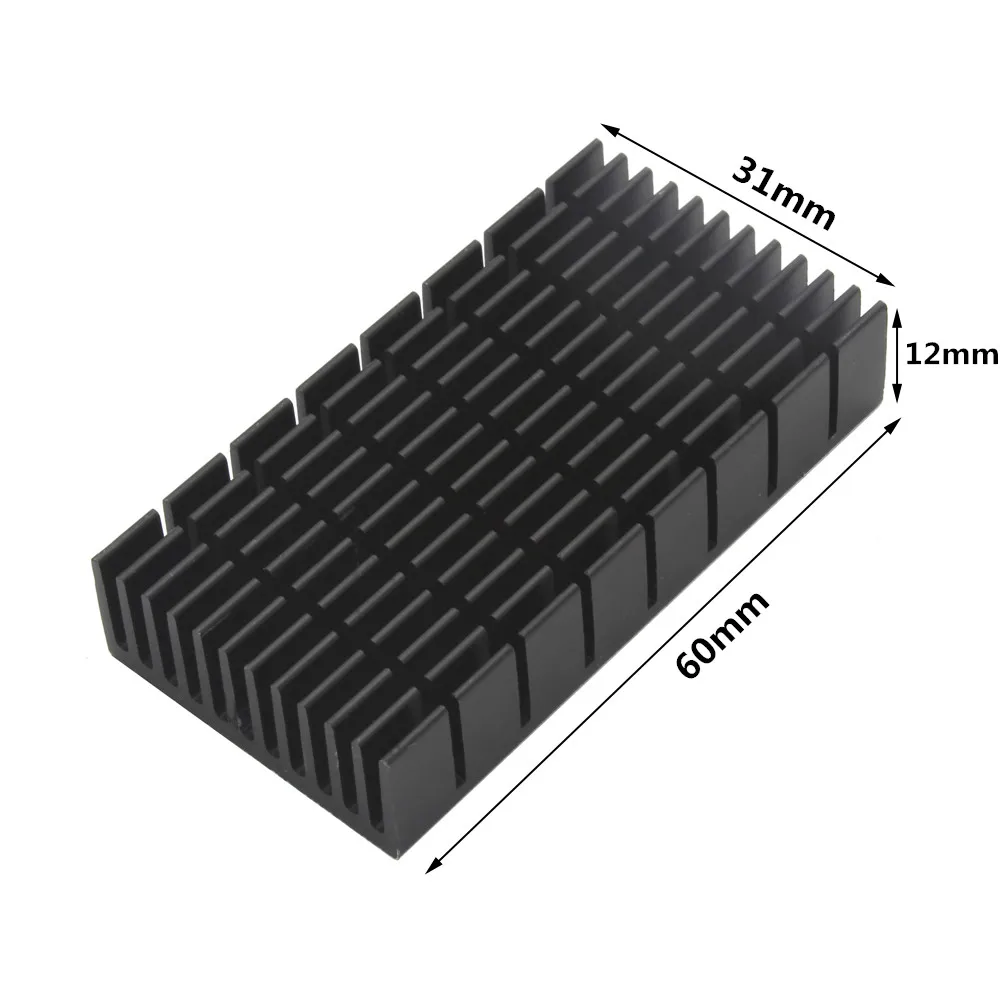 Disipador de calor de aluminio, radiador de refrigeración para Chip IC electrónico, RAM, disipación de calor con cinta térmica, 4 piezas, 60x31x12mm