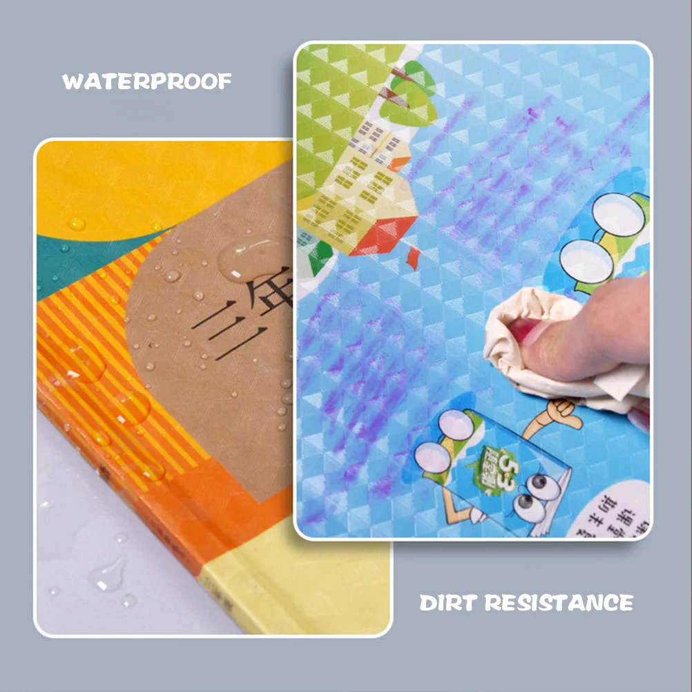 16 Pcs Self-adhesive Waterproof Book Cover Plastic Films Covers Frosted Textbook Transparent Protective Student