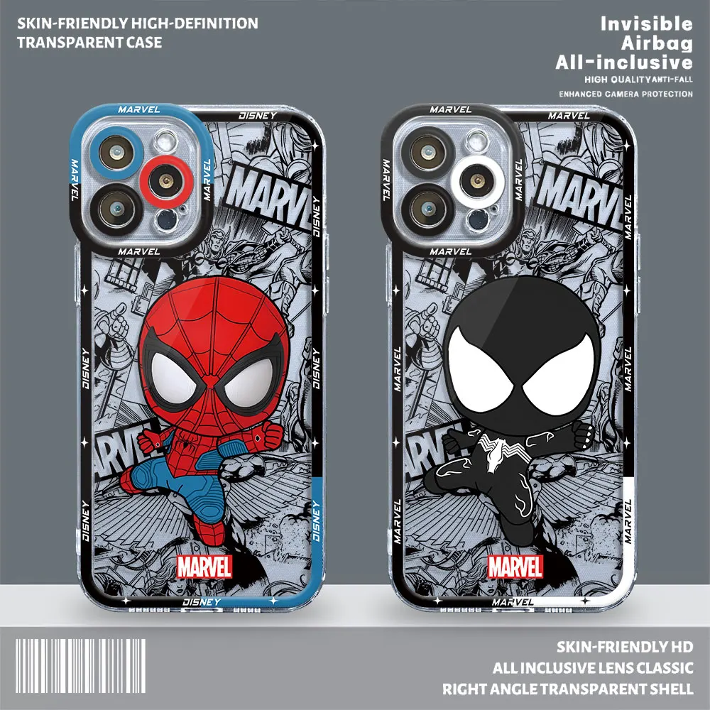 Marvel Spider Man Venom Case for Honor X8a X9a 5G 90 Lite X8 4G X8 Transparent Soft Cover Capa TPU