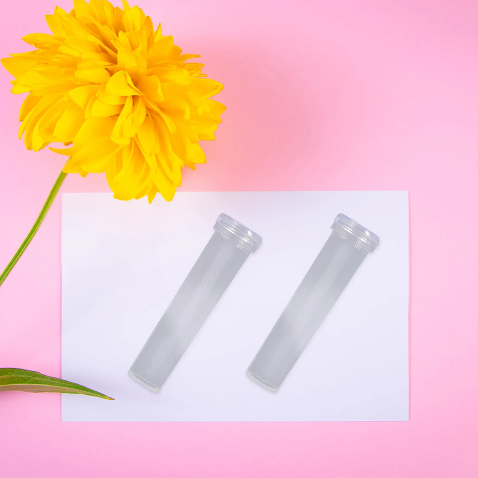 100 Pcs Nutrition Tube Flower Water Container Florist Supplies Bottle with Straw