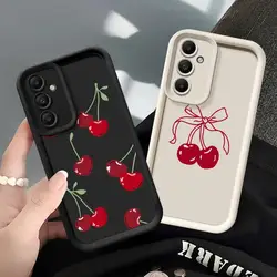 Phone case for Samsung Galaxy A55 A52 A33 cases A24 A15 A12 A23 A22 5G A54 A52s A53 A14 funda Cover Cartoon Simple Cherry Fruit