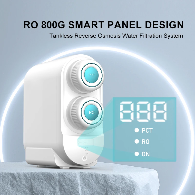 New Electric Household 800GPD Under Sink with Filter Element Plastic Tankless Reverse Osmosis System Water Purifier