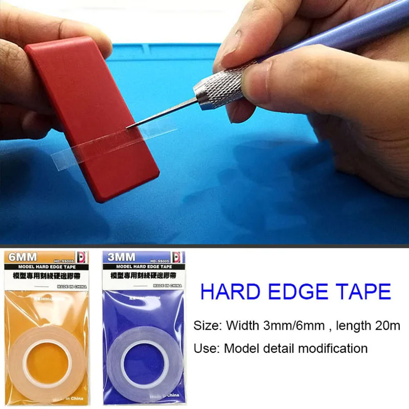 

3mm/6mm Hard-edged Tape for Military /Anime Mecha Model Transformed Marking Tool Transparent Curved Surface