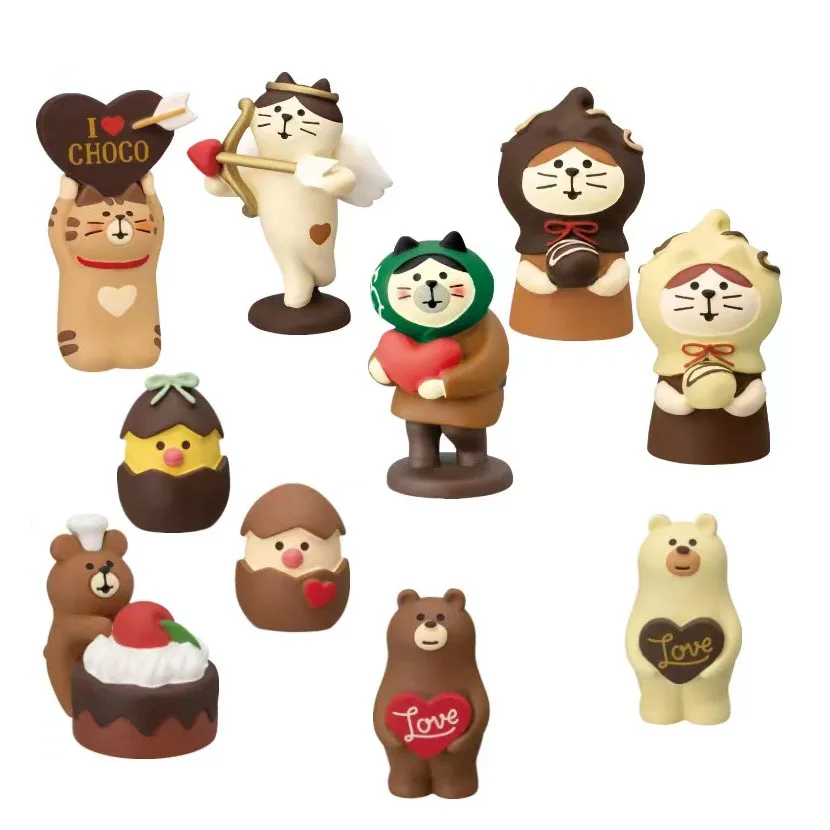 

ZAKKA Strawberry Cake Series Japanses Creative Toys Cat Figurine Decoration Photo Props Miniature Resin Gift Small Ornaments
