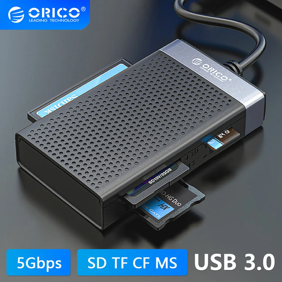 ORICO-Lector de tarjetas de memoria USB tipo C 3,0, adaptador multilector para Micro SD, SDHC, SDXC, MMC, TF, CF, MS Pro, Duo Stick, nuevo