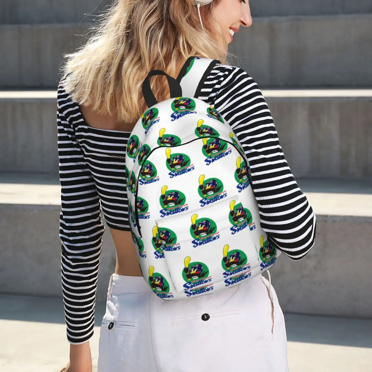 Tokyo Yakult Swallows Student Backpack School Bag Hiking Travel Daypack for Boys Girls Bookbag Shoulder Bags