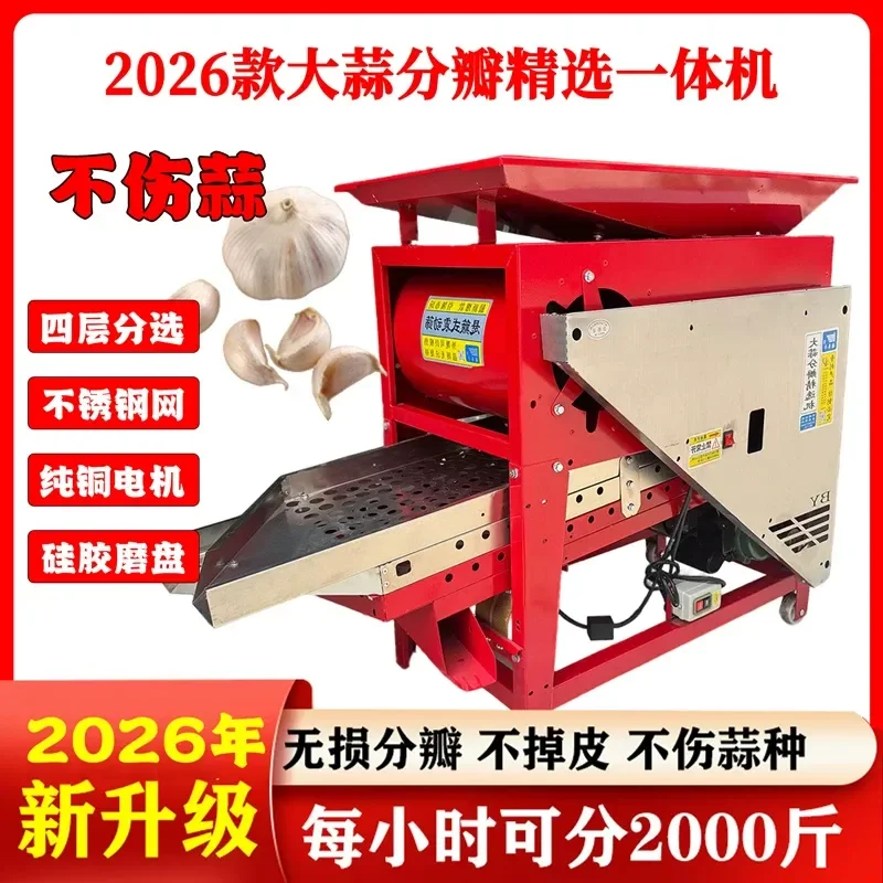 For Garlic Split Clove Vibration Selection All in One Machine Household 4 Layer Separation of Garlic Seeds Without Damaging