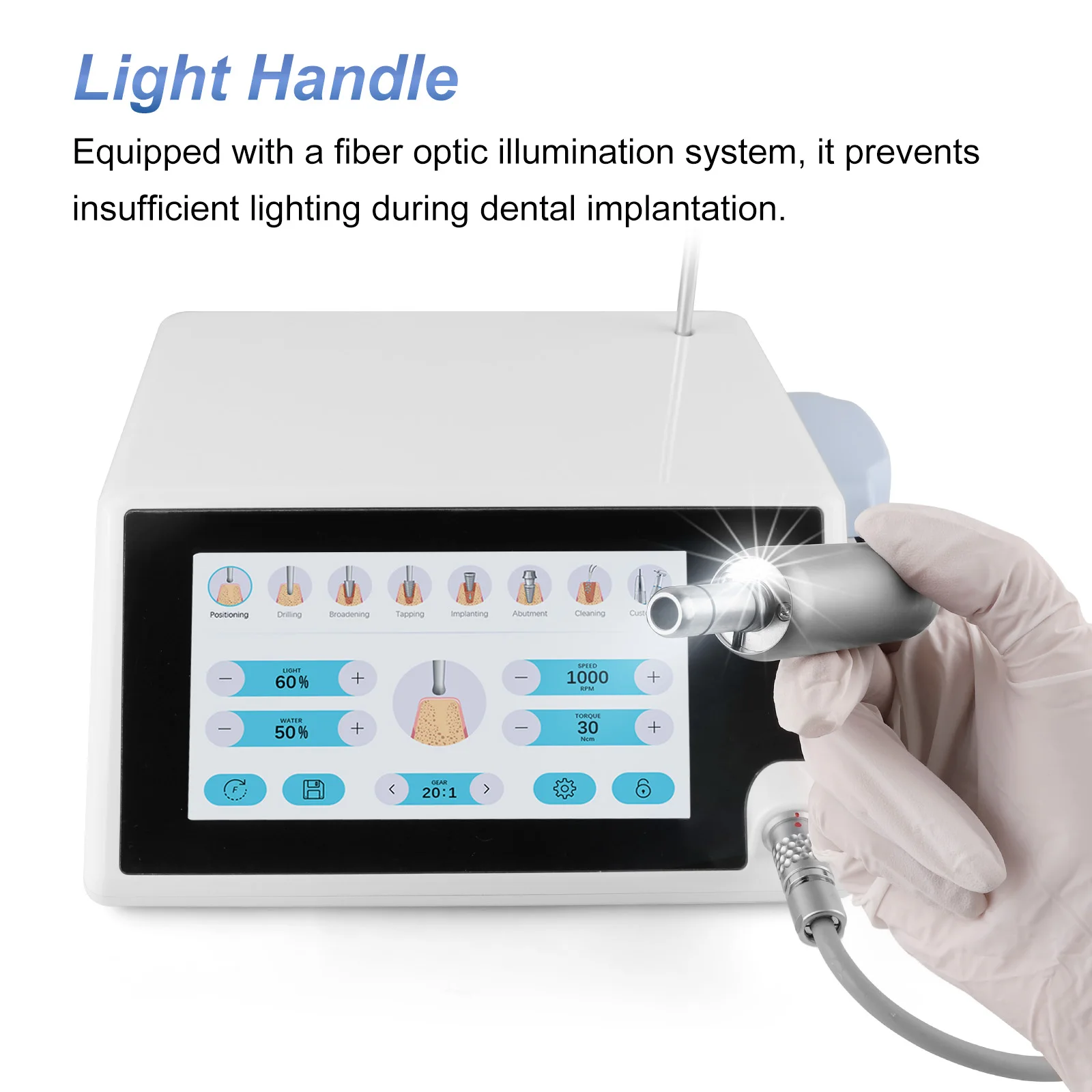Dental Brushless Implant Motor Surgical Implant System Touch Screen Dentist Equipment