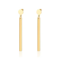 1 Pair Korean Simple Geometry Stud Earring Wholesale Female Gold Silver Color Stainless Steel Earrings for Women Jewelry Giftarr