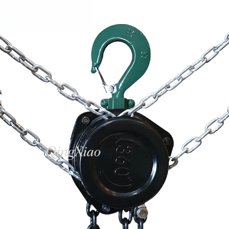 1Ton 2Ton  Rotatable Triangle Diagonal Pull Manual Chain Hoist Hand Lifting Block For Construction Cargo Tension Lifting