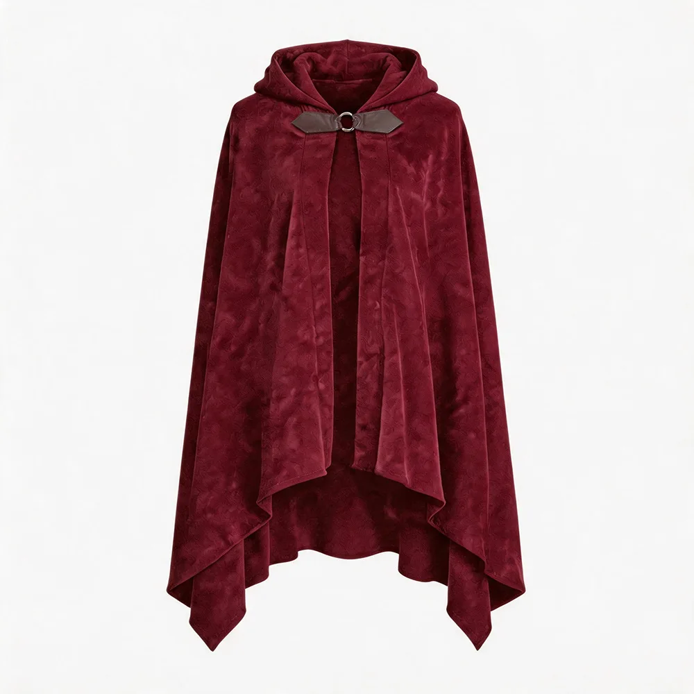 Elfenritter Kurzer Umhang Cosplay Halloween Zauberer Wildledercape Unisex Samtumhang mit Kapuze Renaissance-Kostüm 2026 – Detail 5