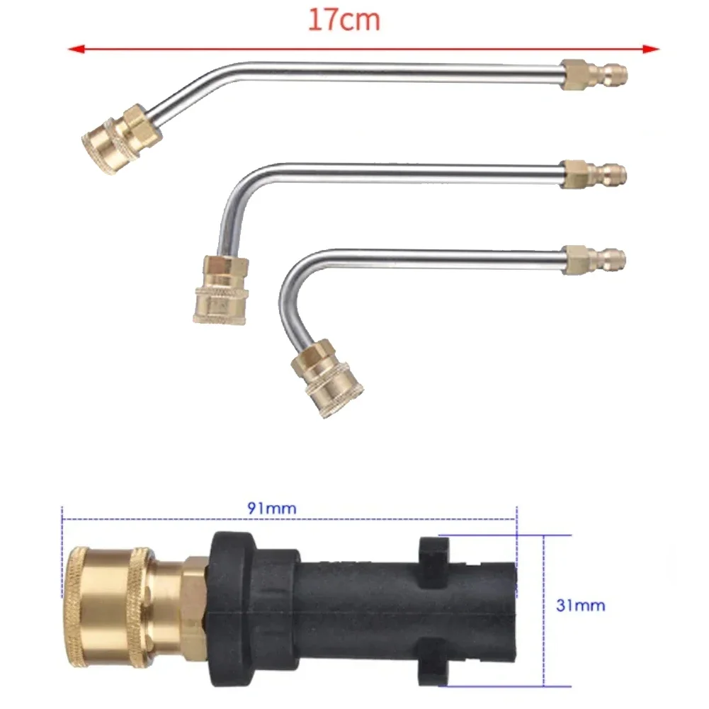 Car Pressure Washer Gun Adapter + Degree Extension Wand Lance + 5pcs Nozzle Tips for Karcher K2 K3 K4 K5 K6 K7 Accessories