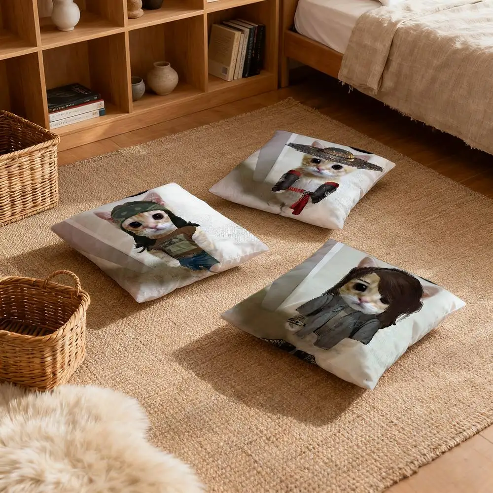 

Leon Kennedy Cat Pillow Case Multi sized car cushions, luxurious home sofas, decorative pillowcases