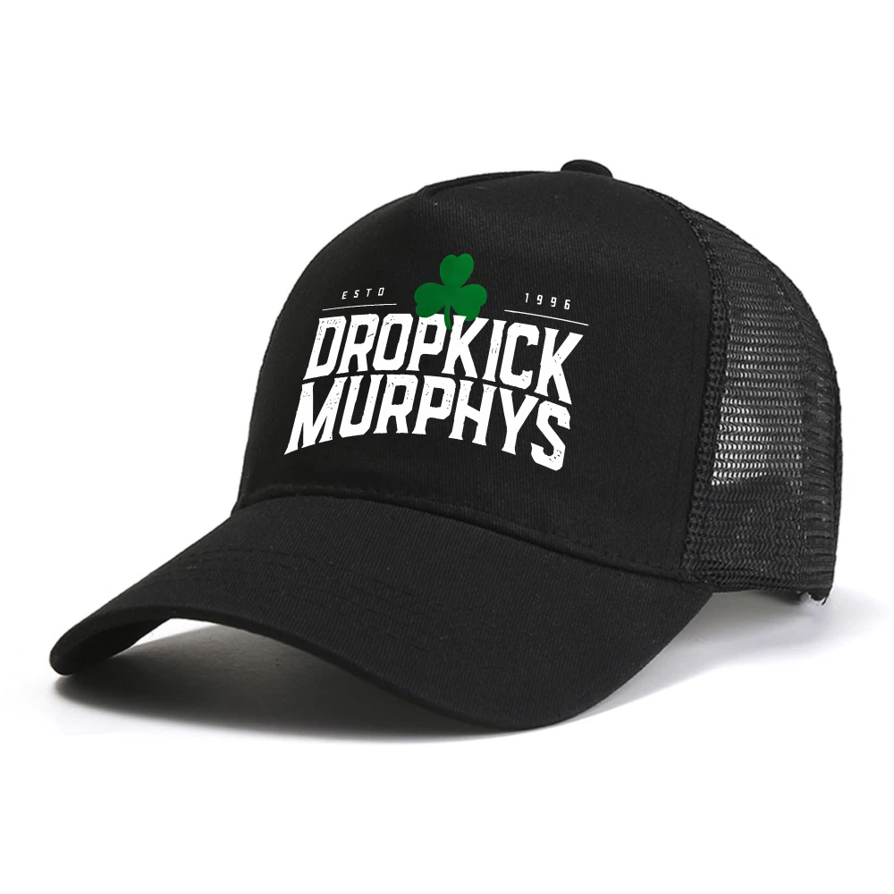 Men's Graphic cap Black DROPKICK MURPHYS Print baseball caps summer mesh cool Snapback hats Outdoor breathable Trucker hats