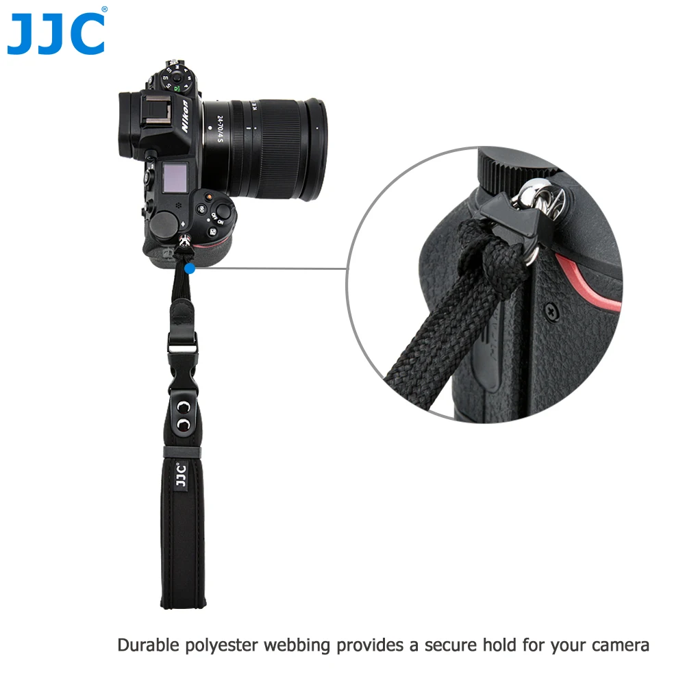 JJC Soft Neoprene Camera Hand Wrist Grip Strap with Quick-Release for Fuji X100VI Sony A7CII A7CR A7IV A6700 Canon EOS R8 R10 R7