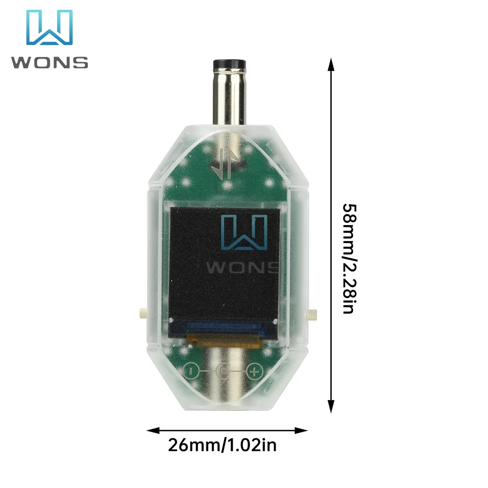 DT550 Meteran Daya Arus Tegangan DC Tampilan Digital Presisi Tinggi DC 5.5*2.5 Instrumen Pengujian Antarmuka DC 4.5-50V 0-12A