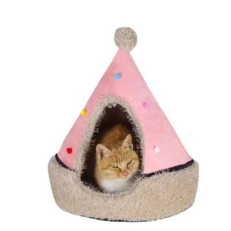 고양이 텐트 개 둥지 침대, 크리스마스 트리, 고양이 집, 애완 동물, 겨울 매트 바구니, 작은 아늑한 동굴 둥지, 실내 고양이 침대