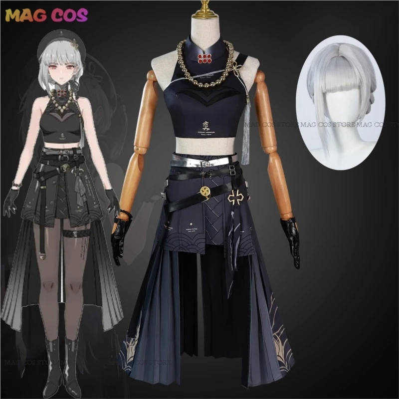 Game Wuthering Waves Sanhua Cosplay WuWa Sanhua Cosplay Costume Wig Anime Party Role Play Outfits Halloween Dress Uniform