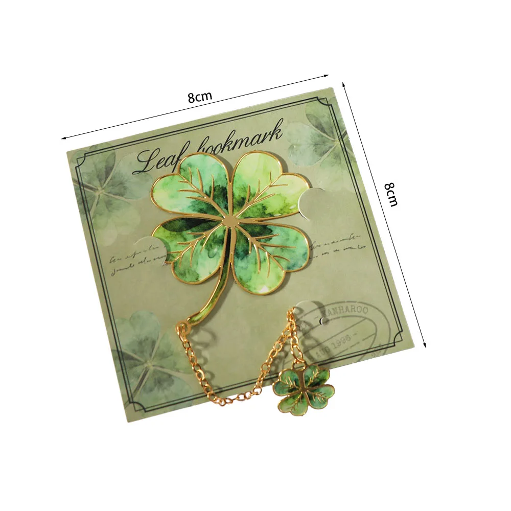 Fantasy Design Gilt-Edged Metal Bookmark Pendant Design Exquisite Craft Leaf Bookmark Reading Bookmark Book Accessories