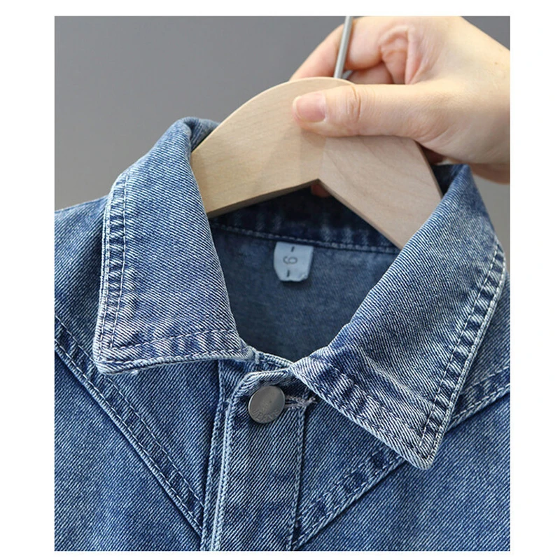 Teen Girls Denim Coat Spring Autumn Pearl Embellishment Bow Knot Fashion Jacket For 3 4 5 6 8 10 12 Years Kids Casual Outerwear