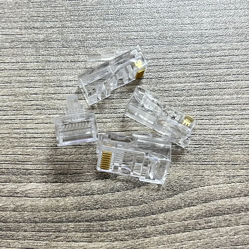 RJ11 telephone line plug gold-plated eight core telephone crystal head 8P8C RJ11 8P8C