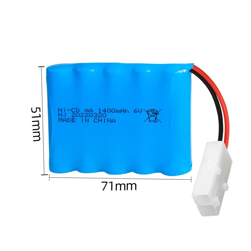 6v 1400mah NI-CD Battery For Rc toys Car Tanks Trains Robot Boat Gun NI-CD AA 1400mah 6v Rechargeable Battery