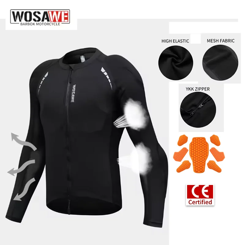 WOSAWE Men's Motorcycle Jacket Lightweight Motocross Motorbike Jacket Clothing Summer Autumn Biker Riding Apparel