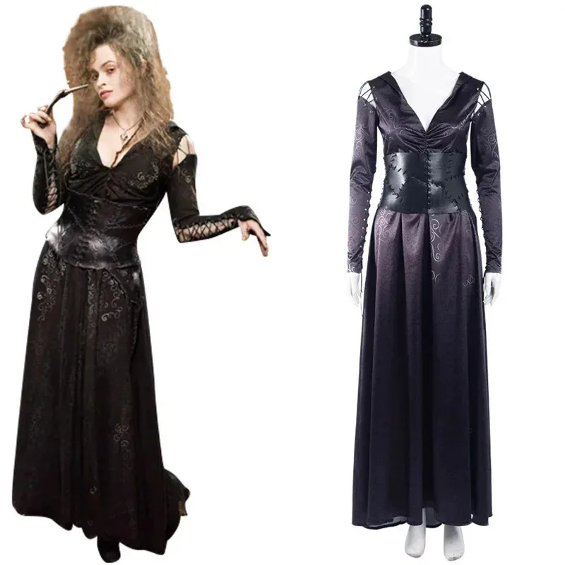 DY20A Bellatrix Lestrange 코스프레 의상 할로윈 카니발 드레스 Suit25