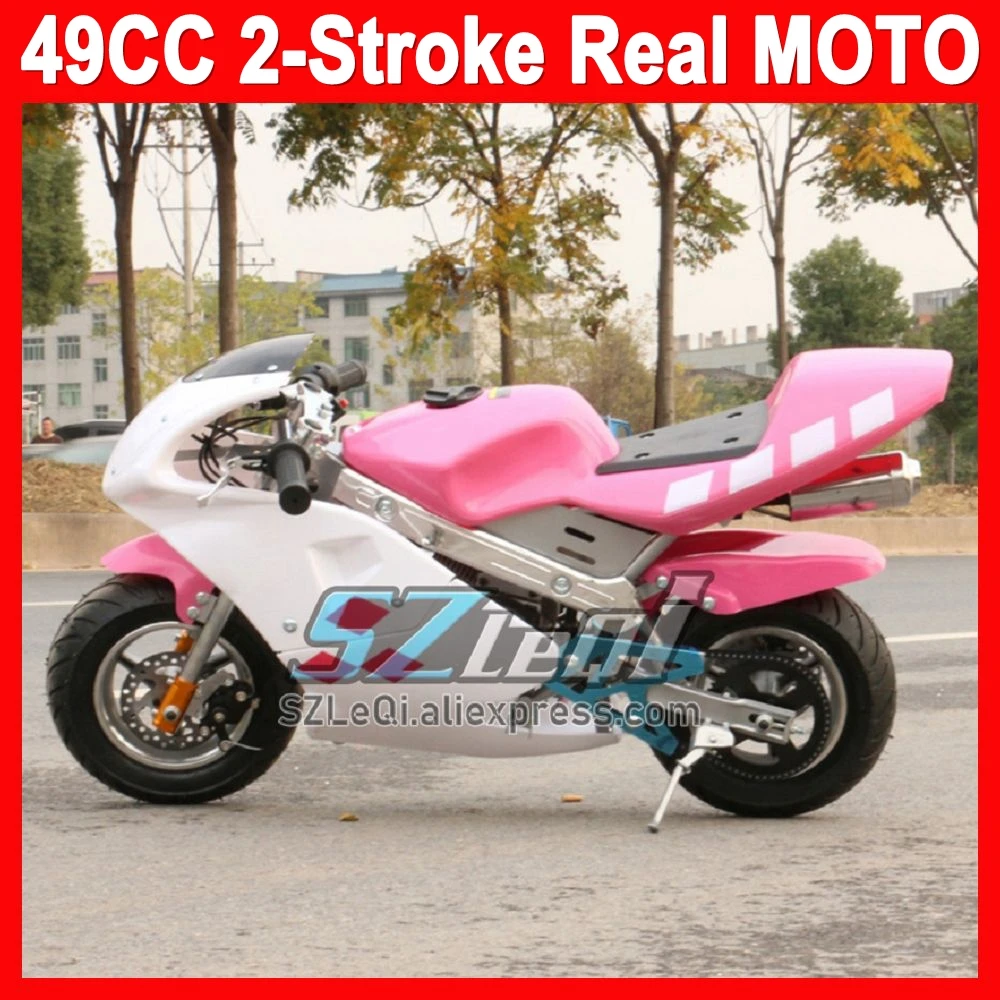 49CC 2Stroke Gasoline Motorcycle Cool Nice Fashionable Popular Fashion Racing MOTO Children Birthday Gifts Motorbike Pocket Bike