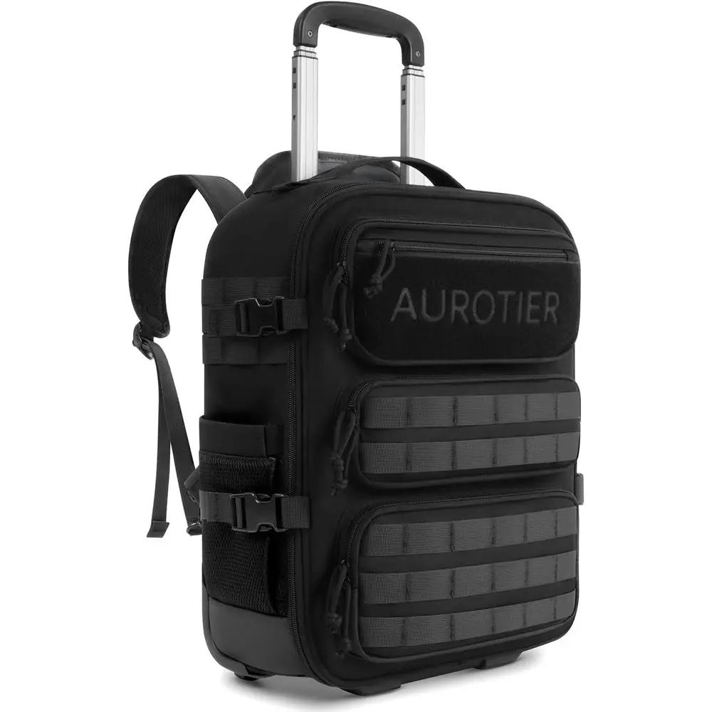 

Wheeled Tactical Laptop Backpack, Underseat Travel Bag with Wheels, 16 Military-Style Rolling Bag for Men & Women, Outdoor Hikin
