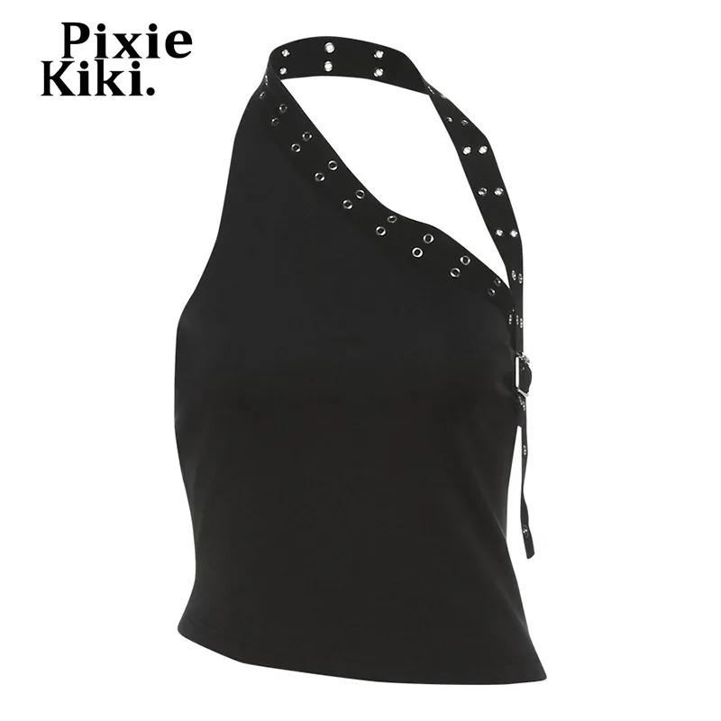 PixieKiki مثير 2 قطعة ملابس النساء رصع الرسن بلوزات وسراويل قصيرة مجموعات ملابس للنادي الأسود الهذيان الملابس P94-EZ36 #5