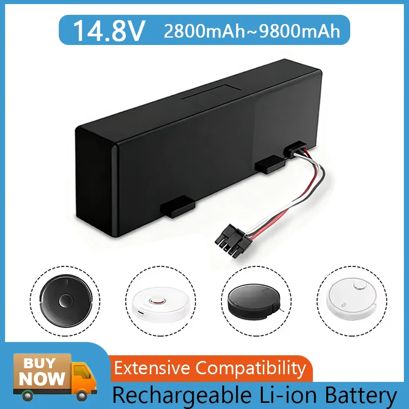 14.4V Li-ion Battery for STYTJ02YM 2800~9800mAh Fit Mijia Mop Pro  Yunmi MVVO1-JG Haier JX37 Vacuum Cleaner Battery