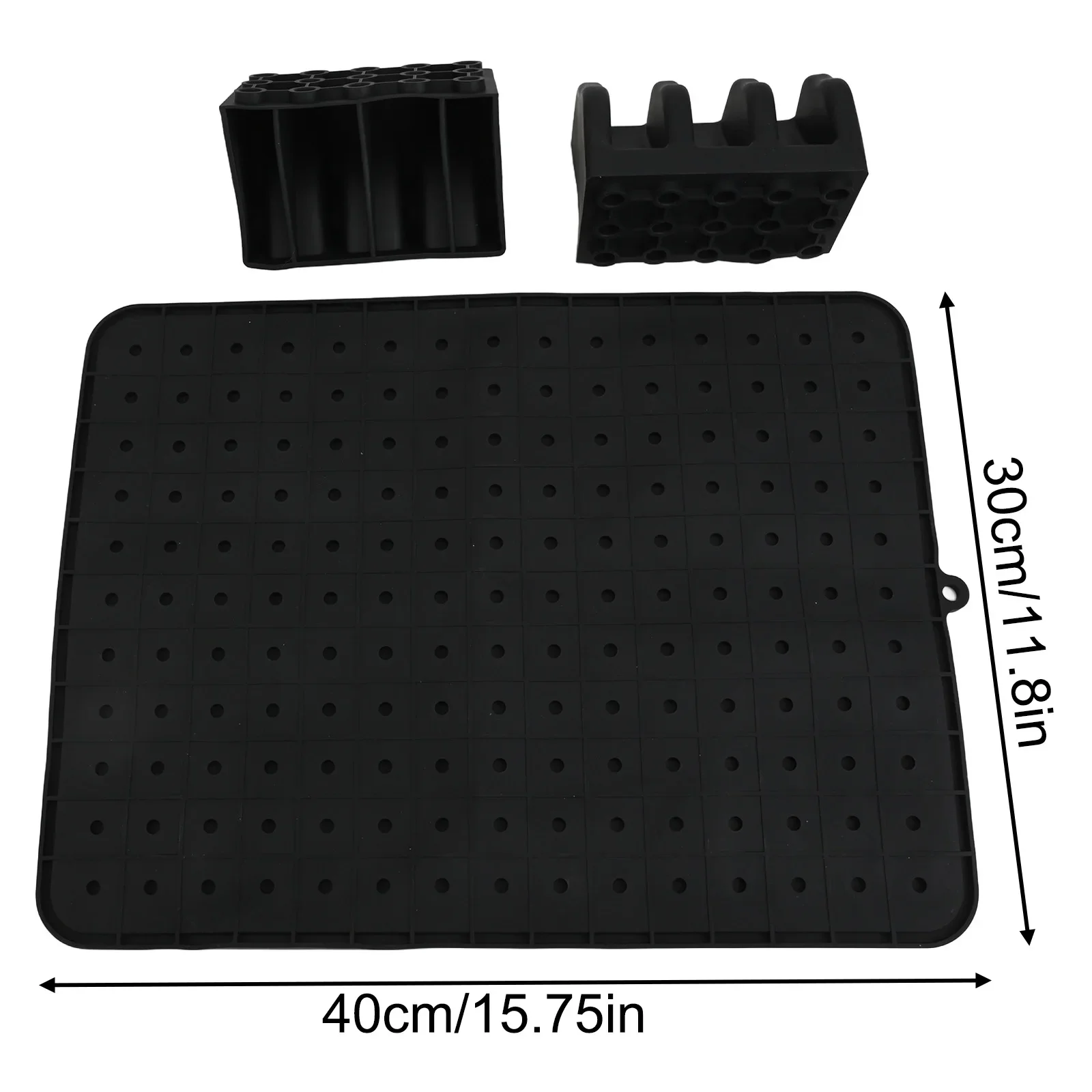 Everyday Use Dish Drying Mat Easy To Clean Drying Pad Effective Dish Draining Solution Flexible Silicone Storage Mat