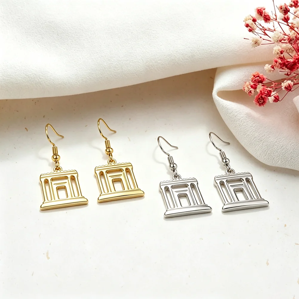  Holy Temple Pendant Earrings for Women Jewish Judaica Biblical Gifts From Jerusalem Holy Land Holy Temple Gate Charm Jewelry