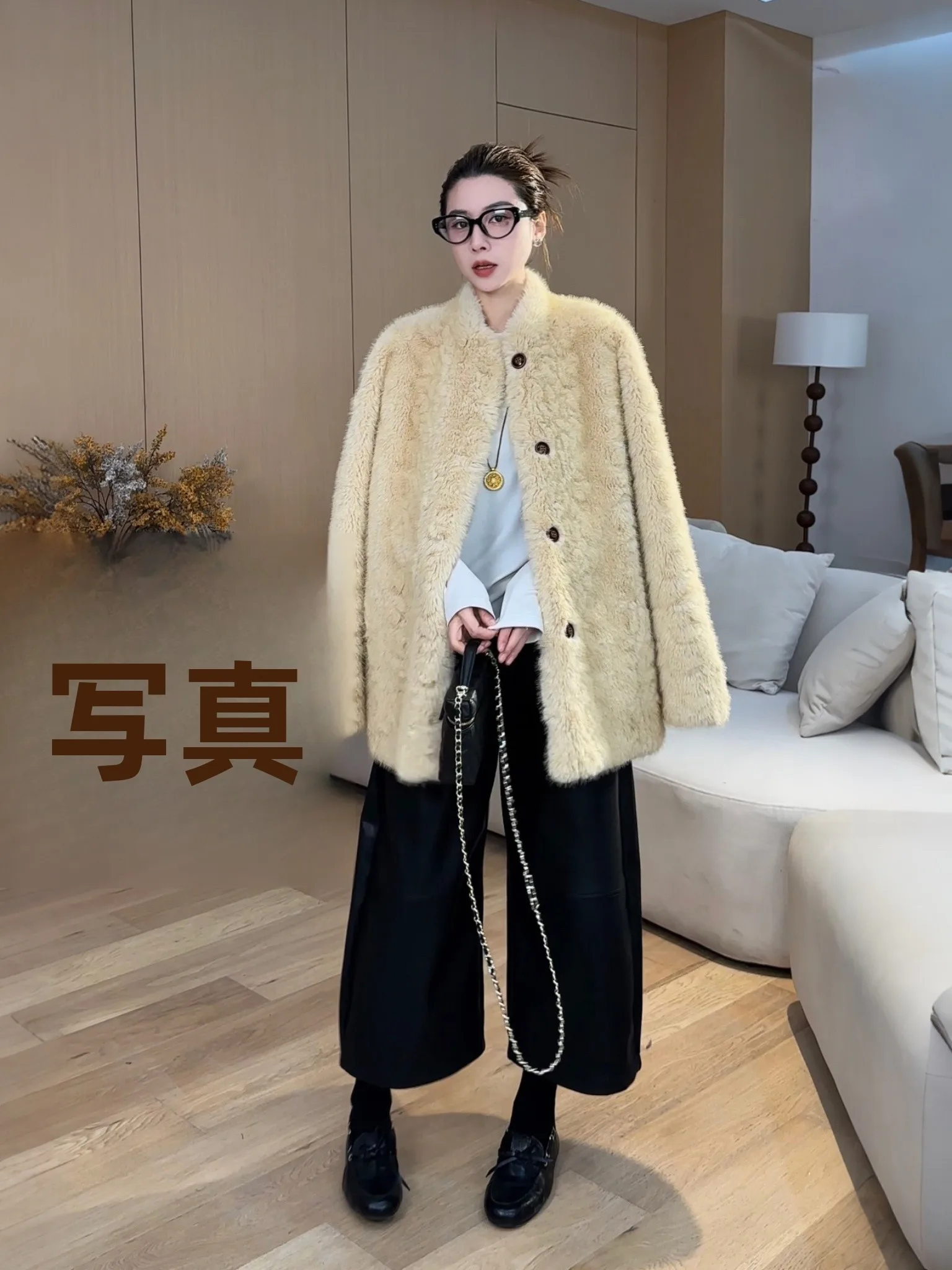 

Брюки Moon Doesnt Eat Fi Eighteen Casual Wide Leg Pants Small ence Design Slimming C9050, новинка ранней весны, женские, с высокой талией