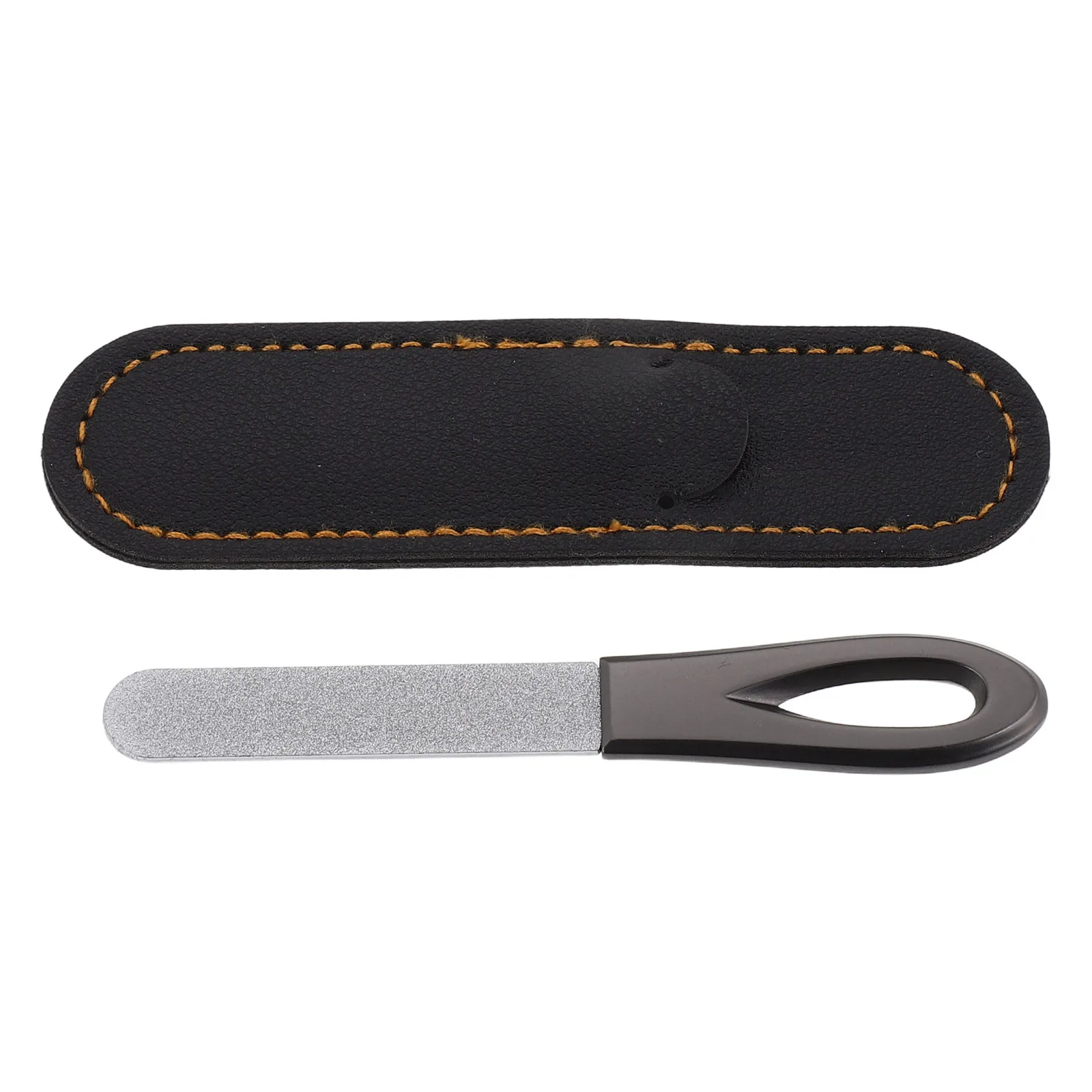 1Set Double Sided Nail File Zinc Aluminium Fine Sanding Non- Handle Nail Shaper for Fingernails Toenails Salon