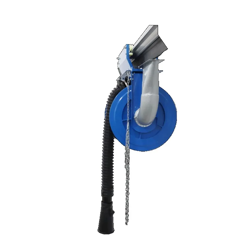 

Новый тип оборудования для очистки воздуха с катушкой для скользящего шланга и гибкой выхлопной трубой.