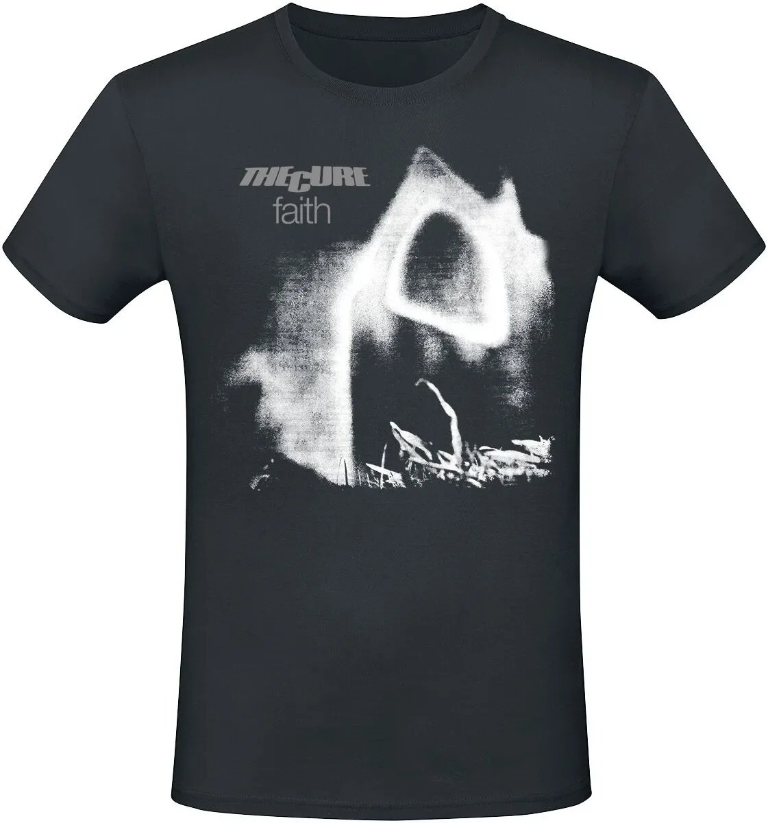 The Cure Faith Album T-Shirt, Vintage Post-Punk-Band-Shirt mit ikonischem Cover-Art-Druck, Gothic-Rock-Fan-Merch – Detail 5